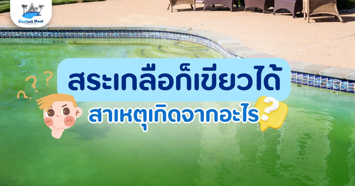 สระว่ายน้ำระบบเกลือก็เขียวได้ สาเหตุเกิดจากอะไร