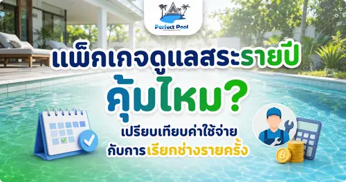 แพ็กเกจดูแลสระรายปีคุ้มไหม? เปรียบเทียบค่าใช้จ่ายกับการเรียกช่างรายครั้ง