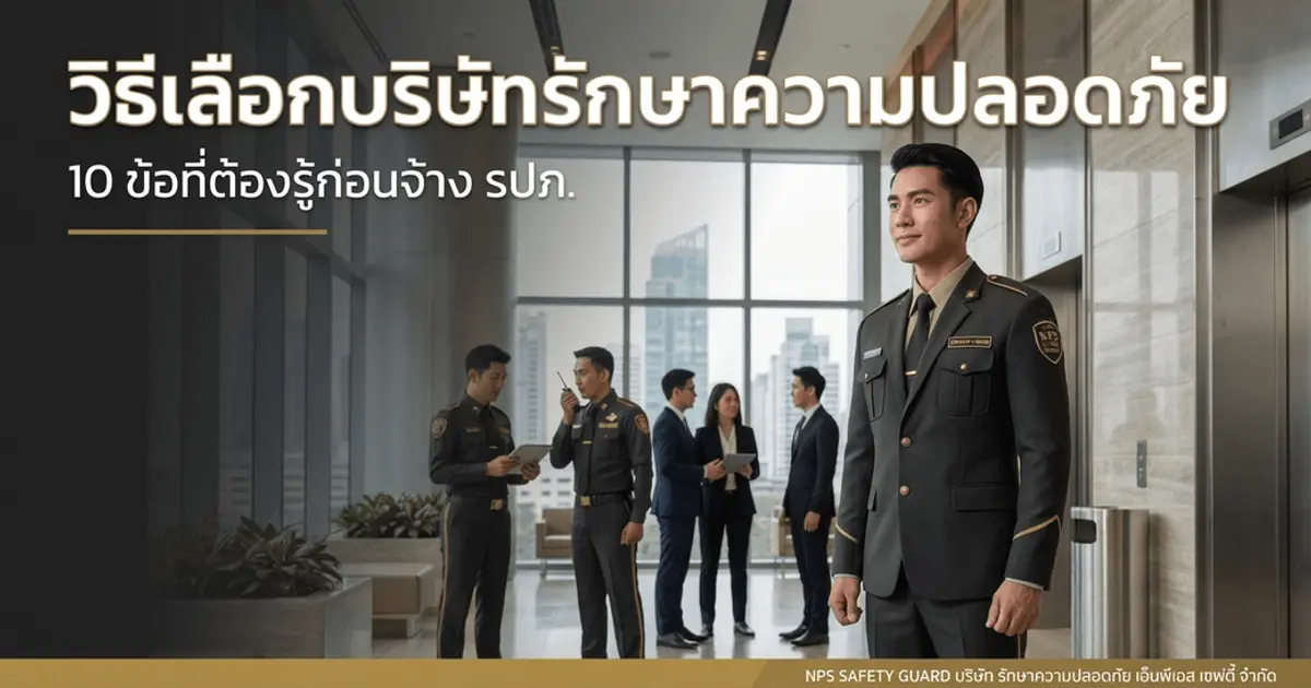 วิธีเลือกบริษัทรักษาความปลอดภัยที่ดี 10 ข้อที่ต้องรู้ก่อนจ้าง รปภ.