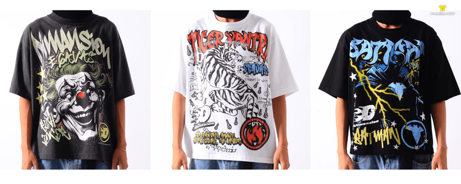ผลงานสกรีน DTG บนเสื้อแฟชั่น เหมาะสำหรับแบรนด์เสื้อและงานดีไซน์