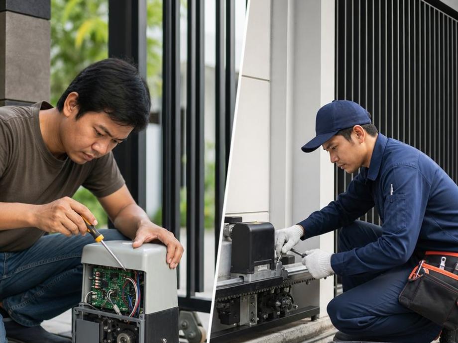 ปรียบเทียบการซ่อมประตูรีโมทด้วยตัวเองกับการเรียกช่างผู้เชี่ยวชาญ