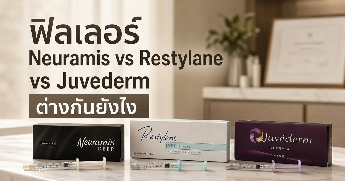 ฟิลเลอร์ Neuramis vs Restylane vs Juvederm ต่างกันยังไง